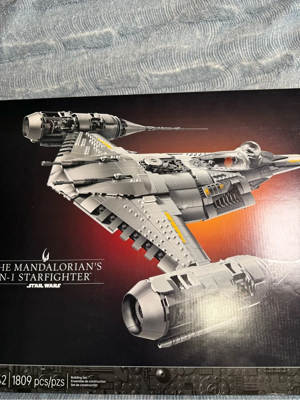 LEGO Gray and Red The Mandalorian's N-1 Starfighter Box